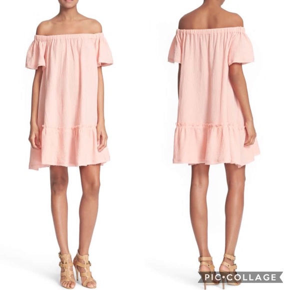Rebecca Taylor Dresses & Skirts - Rebecca Taylor Off the Shoulder Cotton Swing Dress